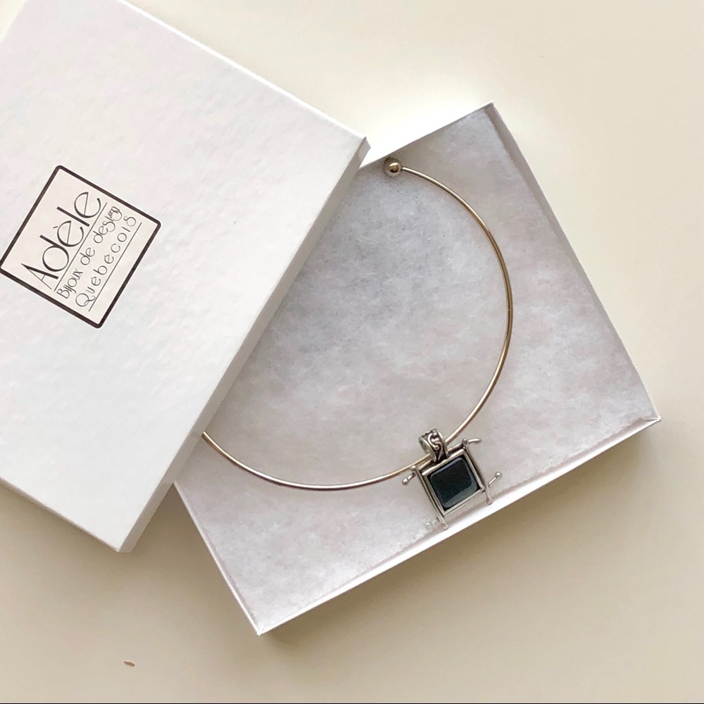 Christine Phillippe unique choker necklace pewter